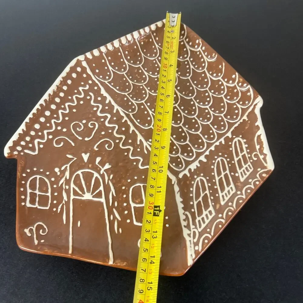 Pottery Barn Gingerbread House Serving Tray Large Christmas Platter 14” Holiday